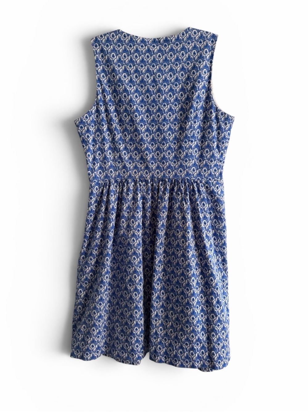 Vineyard Vines Blue and White Sleeveless Shift Dress Size 8 - Picture 4 of 8